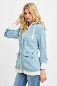 RISEN One Button Blazer with Hoodie Jacket 100100398261892 79 Affordable Fashion Under $100 Jerry's Apparel 