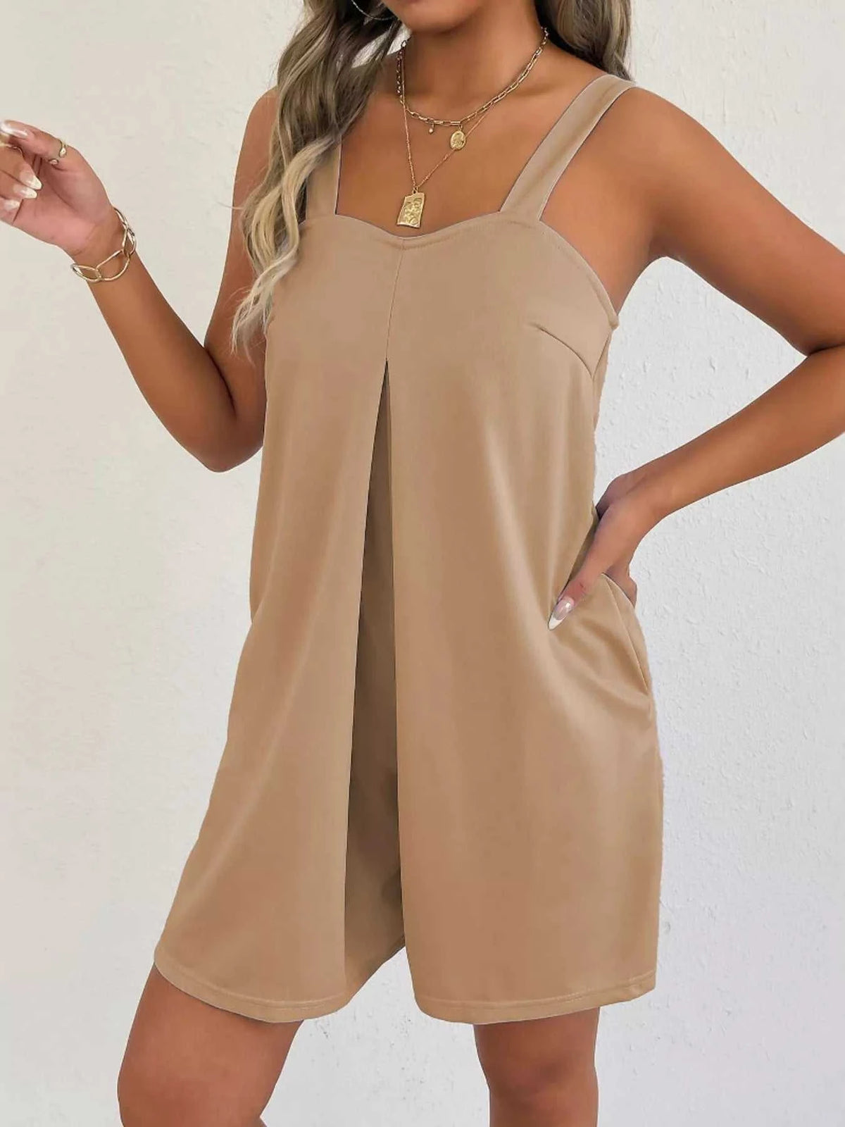 Sweetheart Neck Wide Strap Romper 100100528995455 21 Affordable Fashion Under $100 Jerry's Apparel 