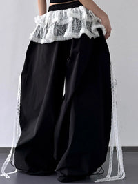 Drawstring Wide Leg Pants