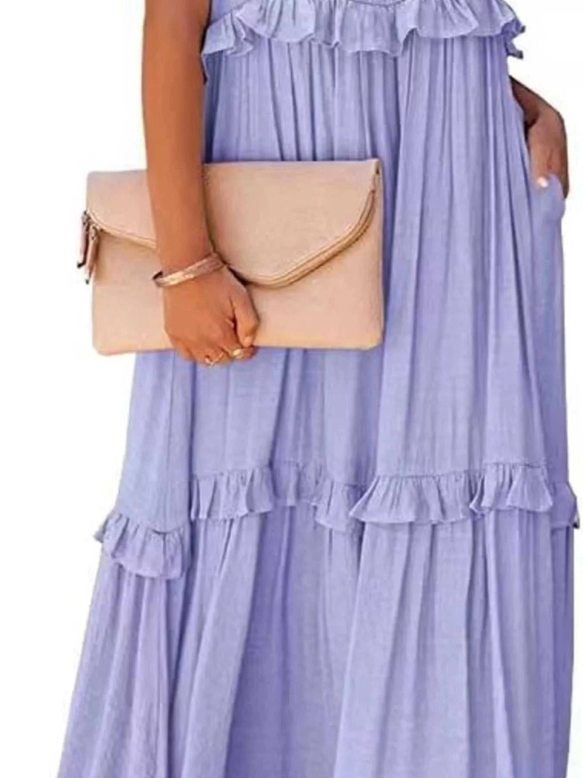 Ruffled Tiered Sleeveless Maxi Dress 100100900580027 49 Affordable Fashion Under $100 Jerry's Apparel 