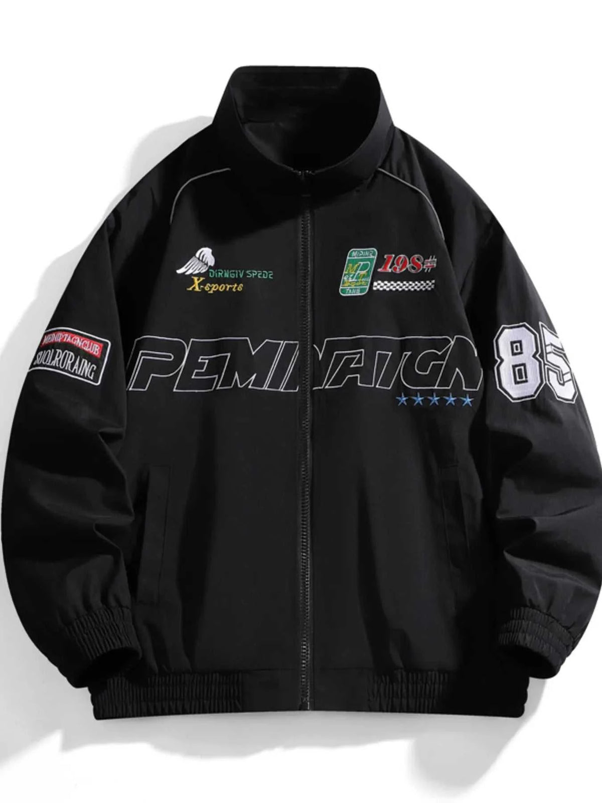 Men's Racing-Inspired Zip Up Bomber Jacket 100400808358281 75 Affordable Fashion Under $100 Jerry's Apparel 