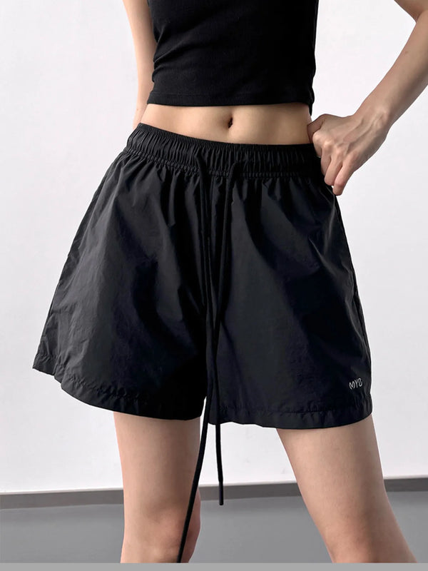 High Waisted Drawstring Shorts