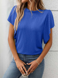 Round Neck Flutter Sleeve T-Shirt 100100468281947 23 Affordable Fashion Under $100 Jerry's Apparel 