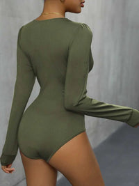 Perfee Lace Detail Plunge Long Sleeve Bodysuit 100100229596543 27 Affordable Fashion Under $100 Jerry's Apparel 