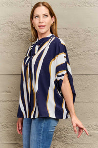 Perfee Tie Neck Printed Slit Sleeve Blouse 100101335742177 28 Affordable Fashion Under $100 Jerry's Apparel 
