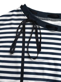 Striped Off-Shoulder Ribbon Accent Sweatshirt 100100561585200 31 Affordable Fashion Under $100 Jerry's Apparel 