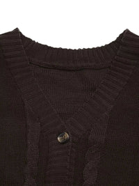 V-Neck Cable Knit Button-Down Cardigan 101002691109172 60 Women's Sweaters and Knitwear Jerry's Apparel 