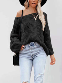 Chunky Cable Knit Long Sleeve Sweater 100100564229501 50 Affordable Fashion Under $100 Jerry's Apparel 
