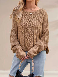 Cable Knit Dropped Shoulder Sweater 100100337070242 47 Affordable Fashion Under $100 Jerry's Apparel 