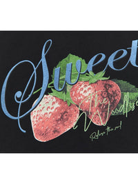 Men's Sweet Strawberry Graphic Oversized T-Shirt