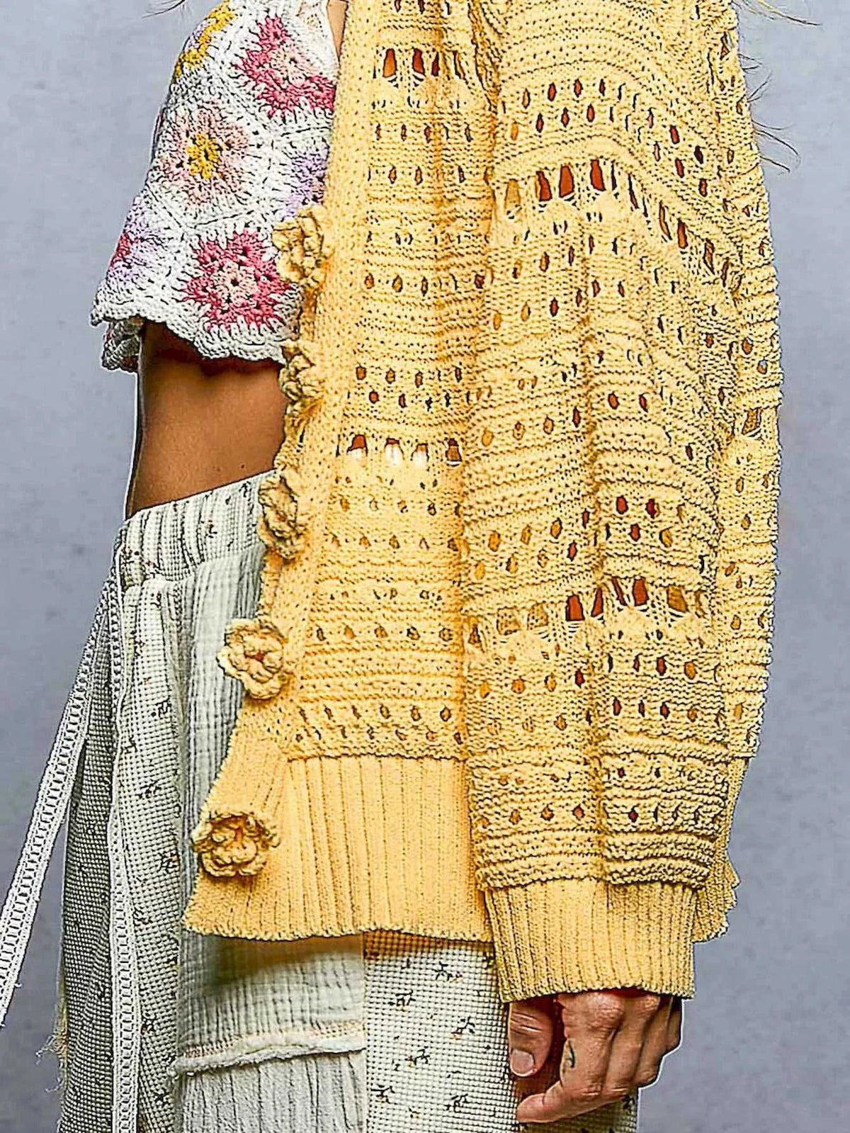 POL Open-Knit Floral Button Cardigan 100100283151560 66 Affordable Fashion Under $100 Jerry's Apparel 