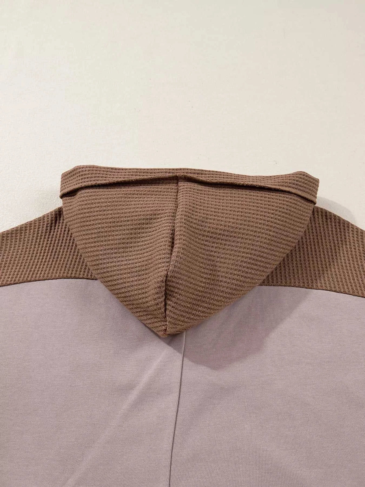 Oversize Waffle Patchwork Exposed Seam Casual Hoodie 100100932078895 56 Affordable Fashion Under $100 Jerry's Apparel 