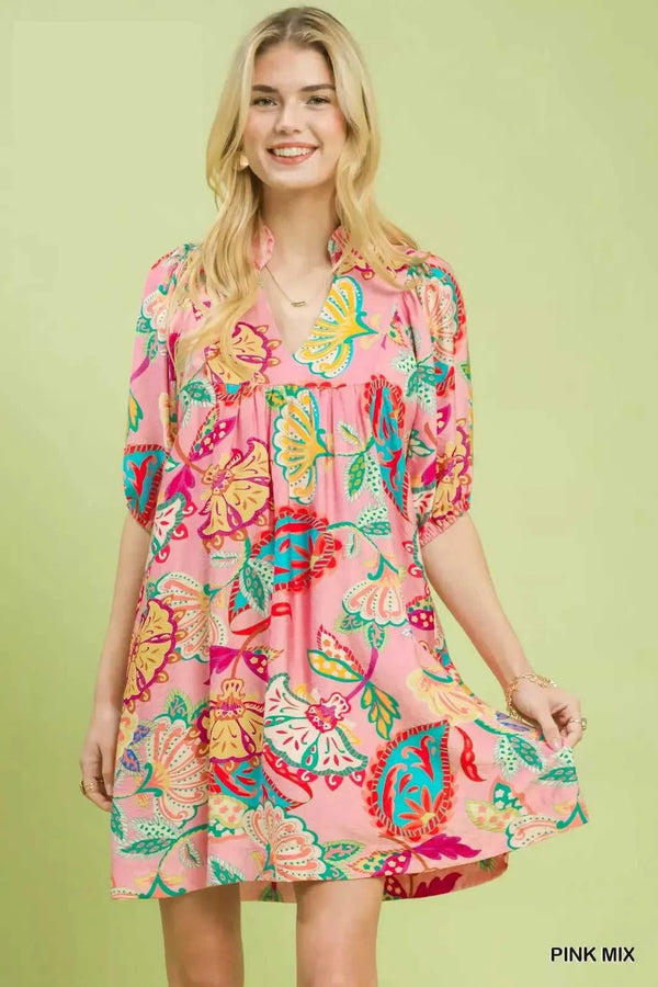Umgee Paisley Print Mini Dress 100100745731050 49 Affordable Fashion Under $100 Jerry's Apparel 