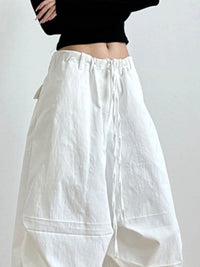 Wide Leg Casual Drawstring Pants