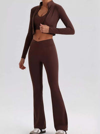 Seamless Criss-Cross V-Neck Tank and Leggings Active Set 101006885753799 113 Comfortable Weekend Sets Jerry's Apparel 
