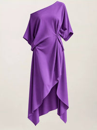 Full Size One-Shoulder Asymmetric Hem Midi Dress Plus Size 101001732260581 53 Gifts for Her Jerry's Apparel 