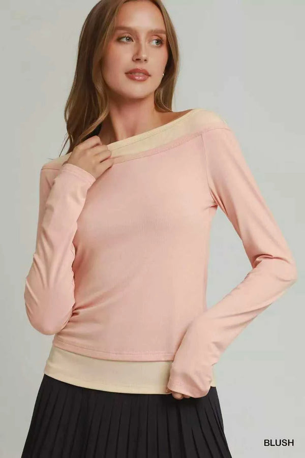 Umgee Layered Twofer Long Sleeve Top 100100843401925 42 Affordable Fashion Under $100 Jerry's Apparel 