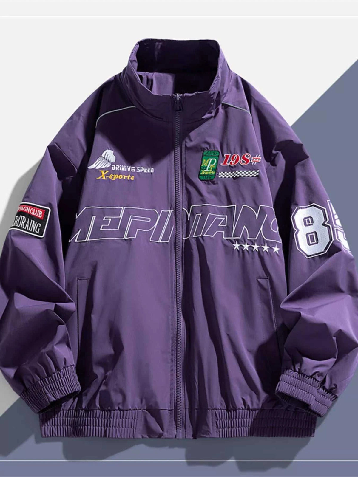 Men's Plus Size Racing-Inspired Zip Up Jacket 100400889592601 84 Affordable Fashion Under $100 Jerry's Apparel 