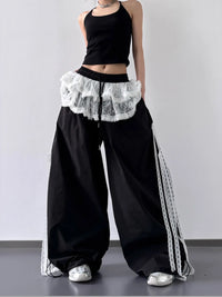 Drawstring Wide Leg Pants