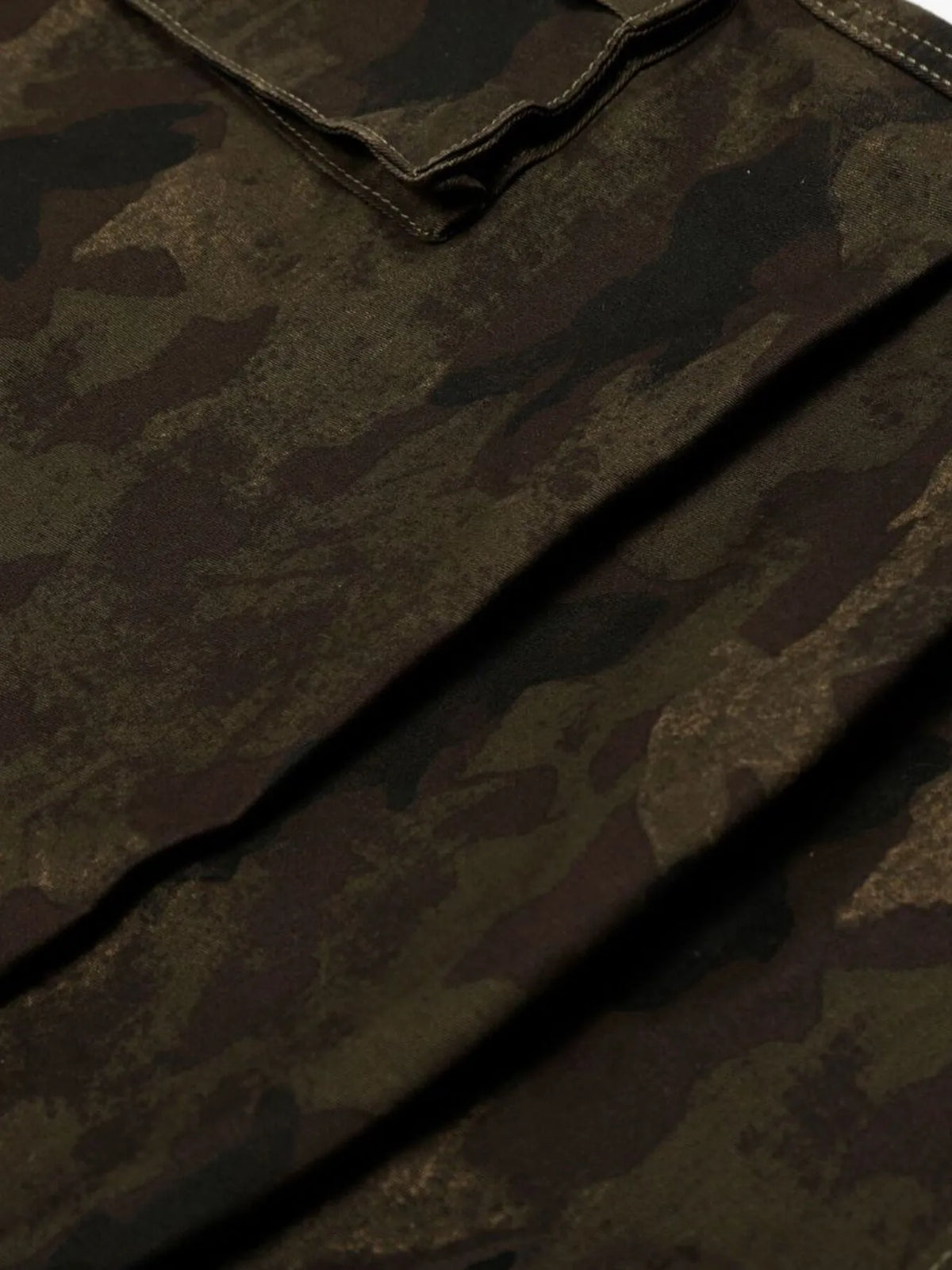 Men's Camouflage Cargo Wide Leg Shorts