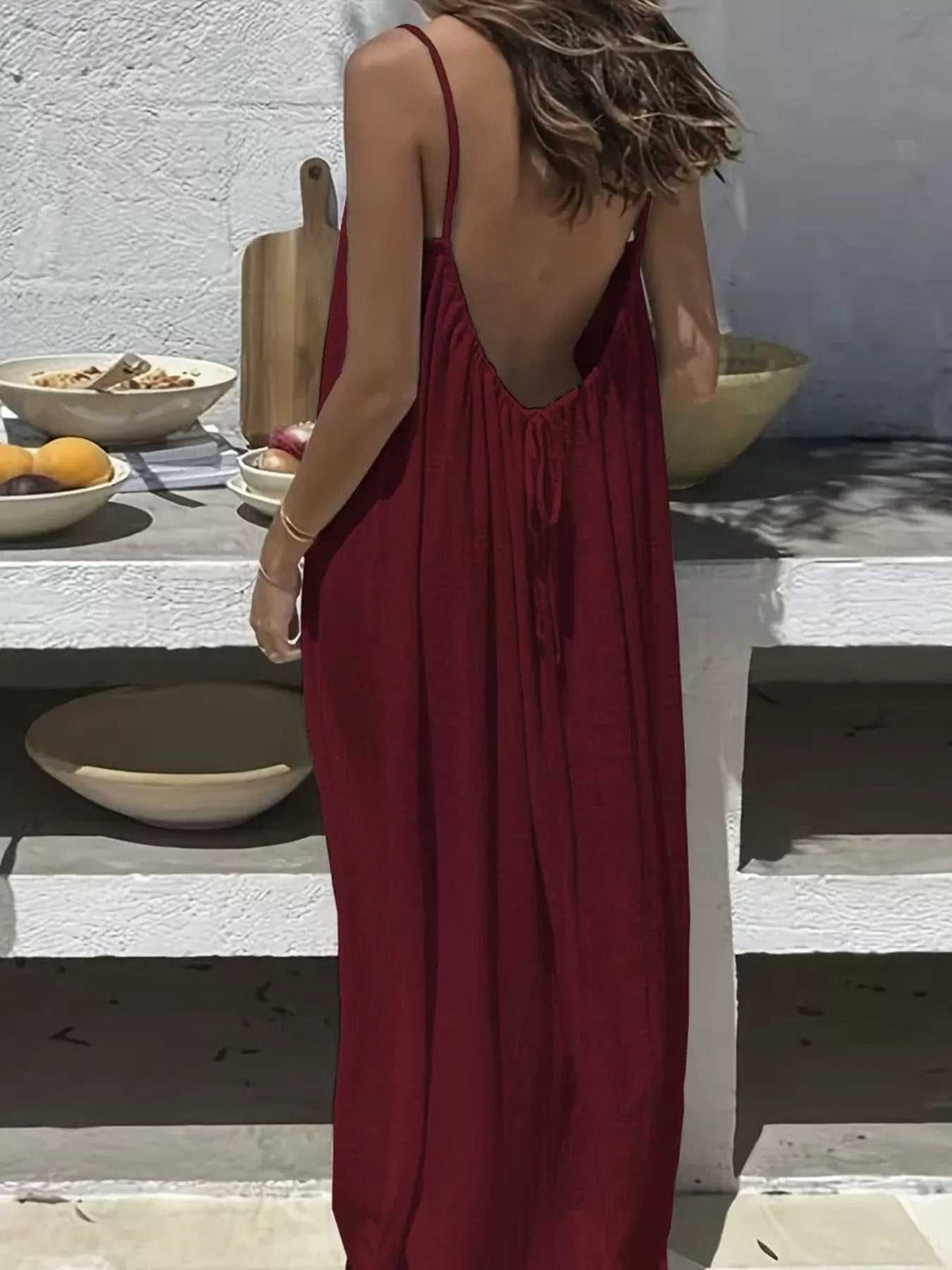 Full Size Backless Scoop Neck Maxi Dress Plus Size 100100427117994 25 Affordable Fashion Under $100 Jerry's Apparel 