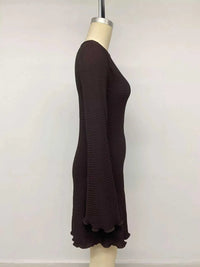 Long-Sleeve Waffle Knit Bodycon Mini Dress 101001131239554 32 Affordable Fashion Under $100 Jerry's Apparel 