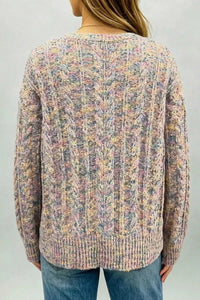 Multicolor Cable Knit Dropped Shoulder Sweater 101002963291180 58 Affordable Fashion Under $100 Jerry's Apparel 