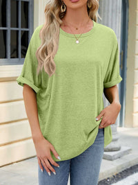 Casual Loose Fit Rolled Sleeve T-Shirt 100100846471189 23 Affordable Fashion Under $100 Jerry's Apparel 