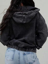 Vintage Washed Zip Up Hooded Denim Jacket 101003931573383 64 Affordable Fashion Under $100 Jerry's Apparel 