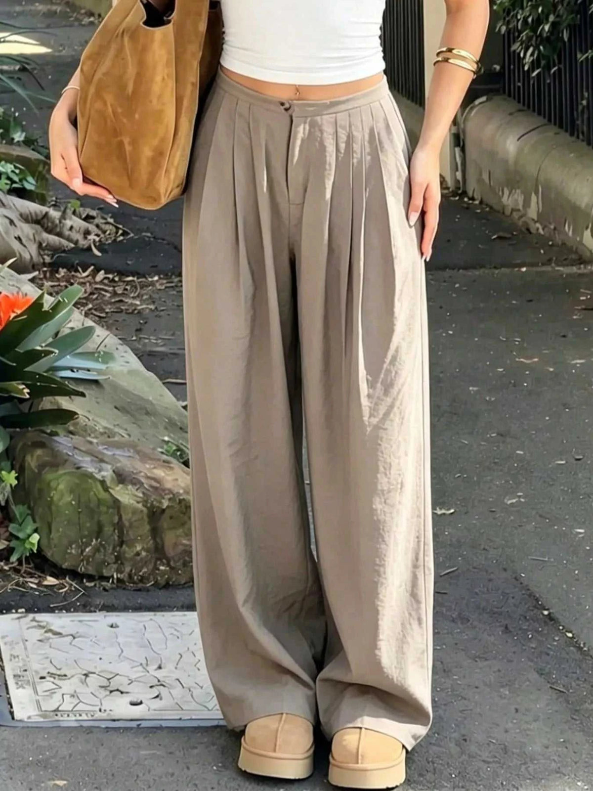 Wide-Leg Pleated Pants 100100531563164 39 Affordable Fashion Under $100 Jerry's Apparel 