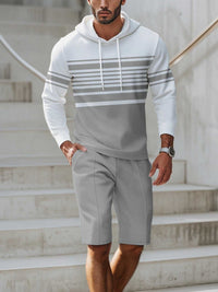 Men's Full Size Striped Hoodie & Shorts Casual Set Plus Size 100400695113580 41 Affordable Fashion Under $100 Jerry's Apparel 
