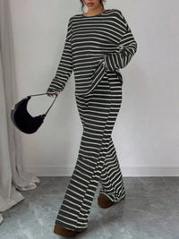 Striped Relaxed Fit Top and Pants Set 101002581867183 66 Affordable Fashion Under $100 Jerry's Apparel 