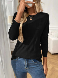 Round Neck Long Sleeve Knit Top 100100576062226 34 Affordable Fashion Under $100 Jerry's Apparel 