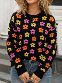 Floral Crew Neck Sweater 100100205302483 49 Gifts for Her Jerry's Apparel 