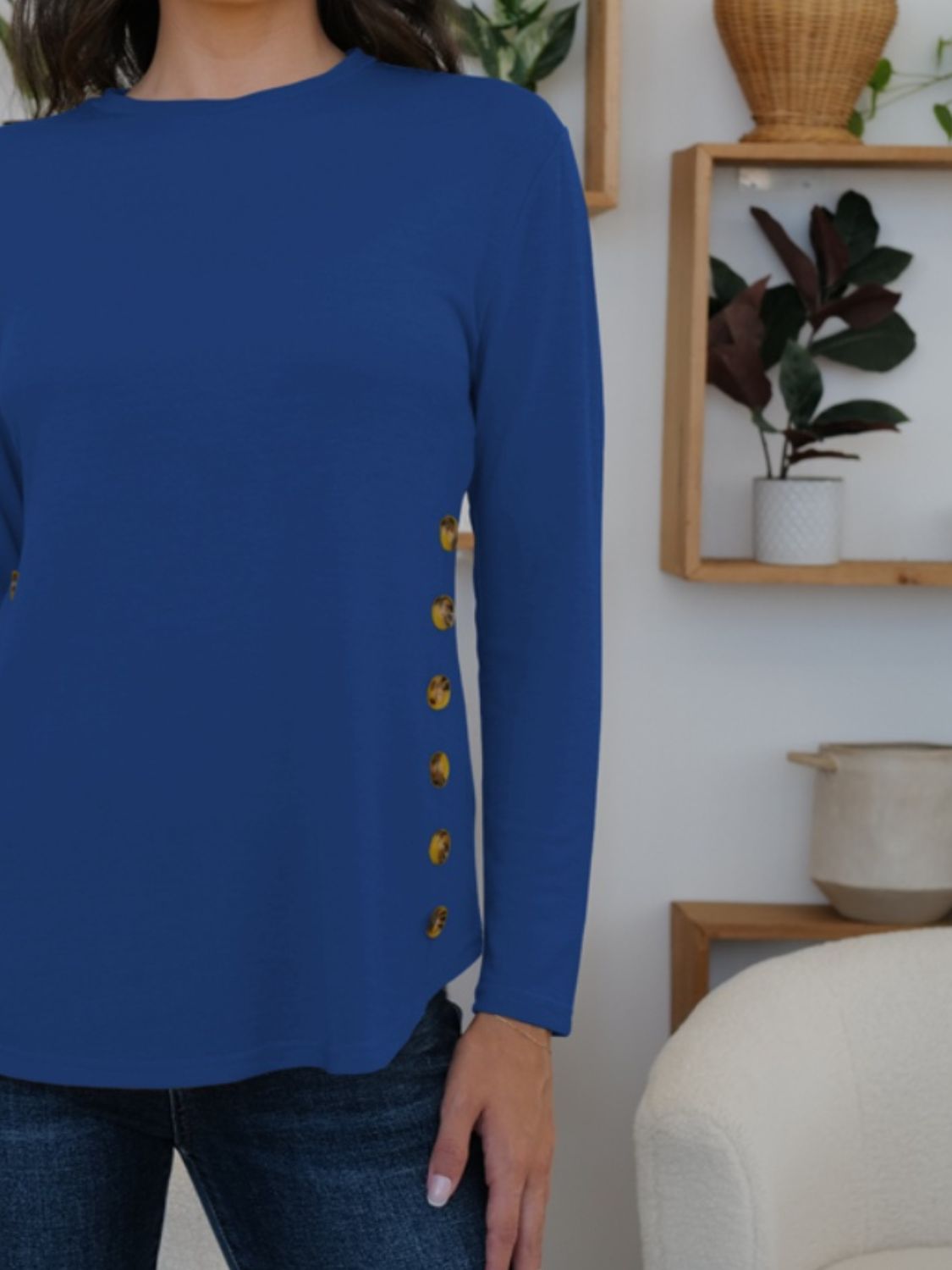 Round Neck Long Sleeve T-Shirt