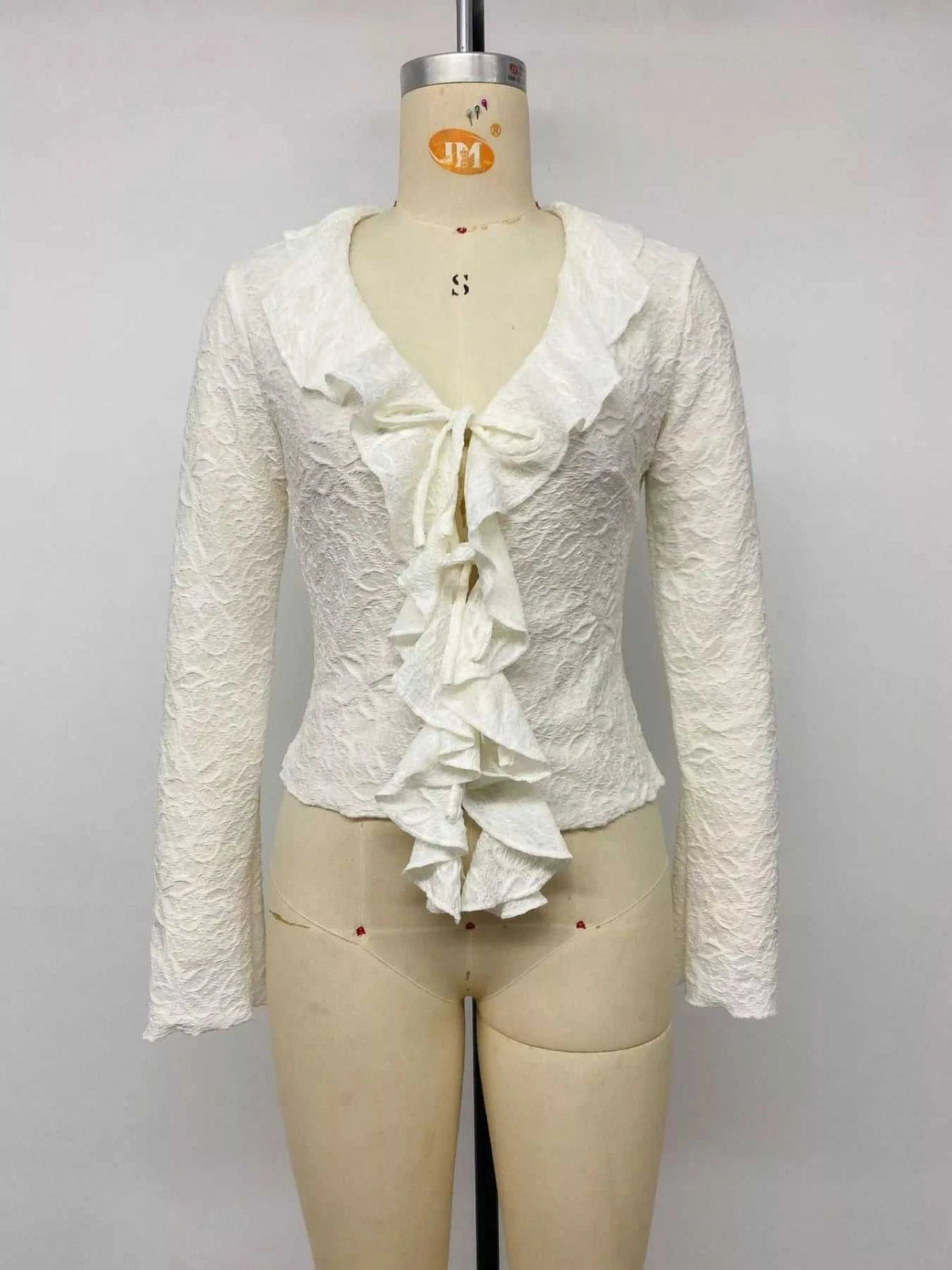 Ruffled Long-Sleeve T-Shirt 100100351703294 31 Affordable Fashion Under $100 Jerry's Apparel 