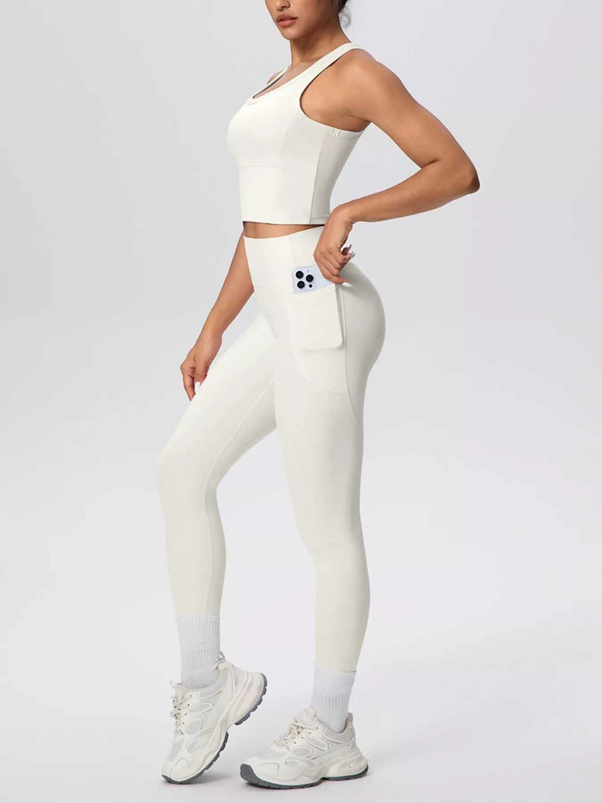 Scoop Neck Tank and High-Waisted Leggings Active Set 101006388543899 85 Affordable Fashion Under $100 Jerry's Apparel 
