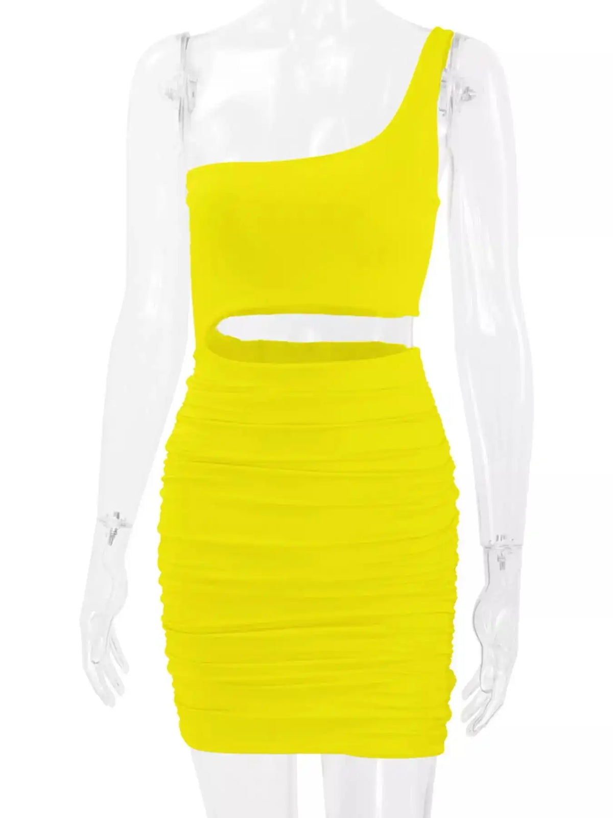 One-Shoulder Cutout Ruched Bodycon Mini Dress 101001098960768 27 Gifts for Her Jerry's Apparel 