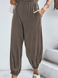 Flutter Sleeve Elastic Waist Jumpsuit