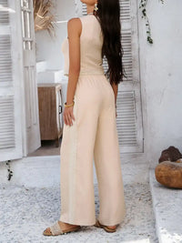 Devine Button Down Lace Detail Vest and Pants Set 100100550395768 62 Affordable Fashion Under $100 Jerry's Apparel 