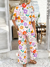 Devine Printed Button Down Shirt and Pants Set 100100774461792 54 Gifts for Her Jerry's Apparel 