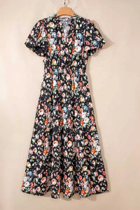 Floral Print Smocked Waist Maxi Dress 100100885551722 78 Affordable Fashion Under $100 Jerry's Apparel 