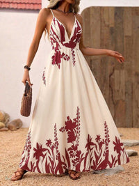 Deep V-Neck Spaghetti Strap Maxi Dress 100100329604246 37 Affordable Fashion Under $100 Jerry's Apparel 