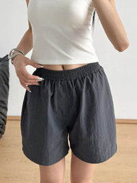 Elastic Waist Casual Shorts
