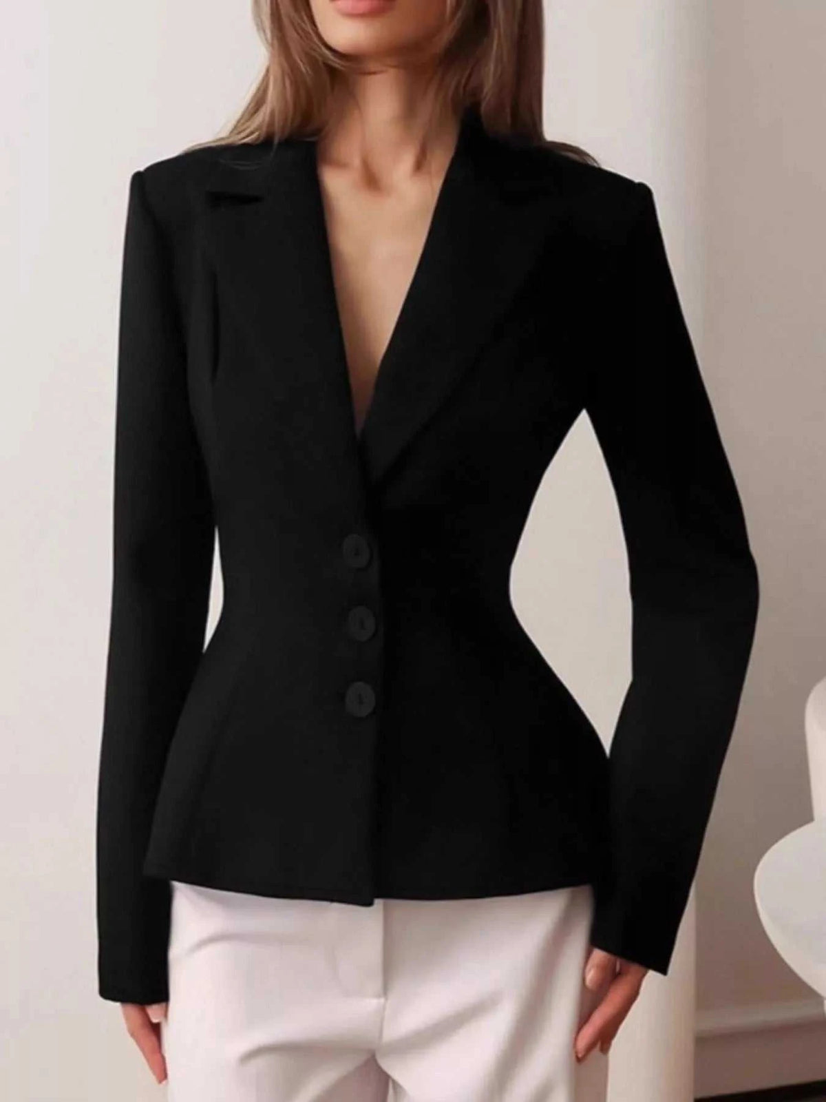 Lapel Collar Button Up Blazer 100100268888300 56 Affordable Fashion Under $100 Jerry's Apparel 