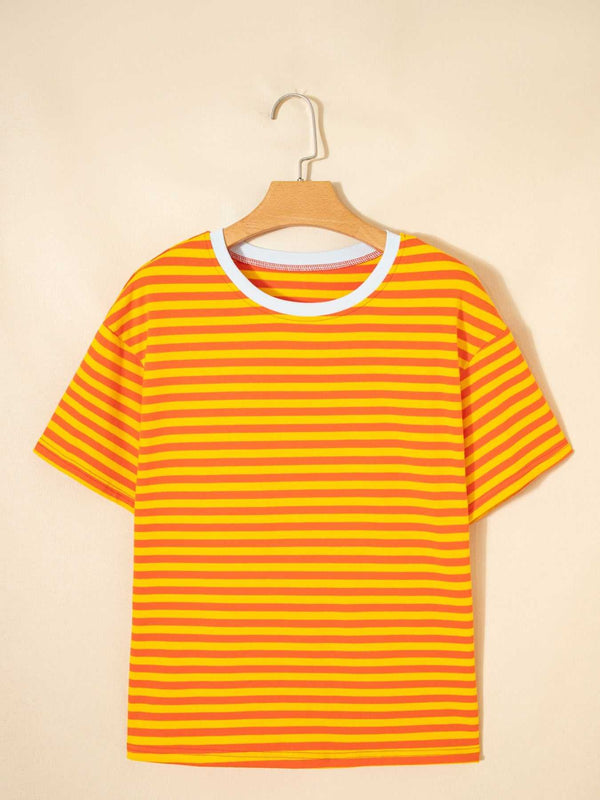 Striped Round Neck Casual T-Shirt 100100732461162 24 Affordable Fashion Under $100 Jerry's Apparel 