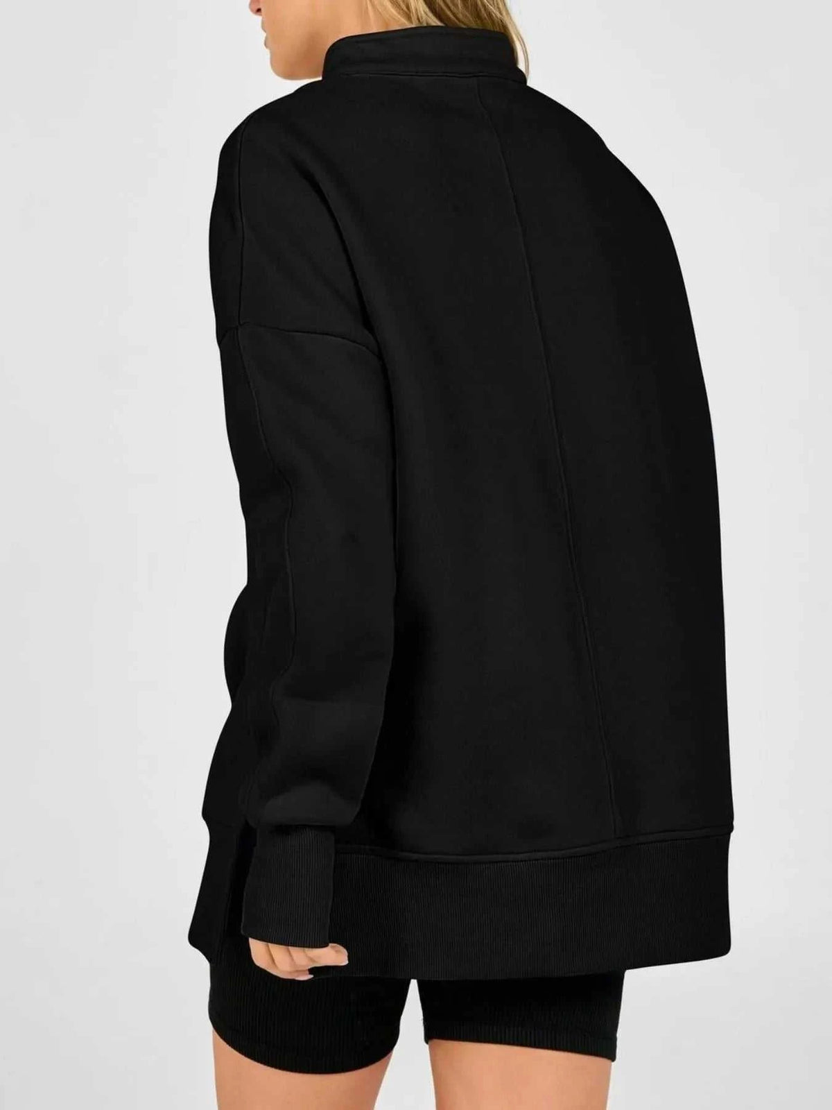 Quarter-Zip Dropped Shoulder Sweatshirt 101001101551160 56 Affordable Fashion Under $100 Jerry's Apparel 