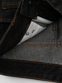 Men's Wide Leg Denim Shorts with Embroidered Pocket Detail
