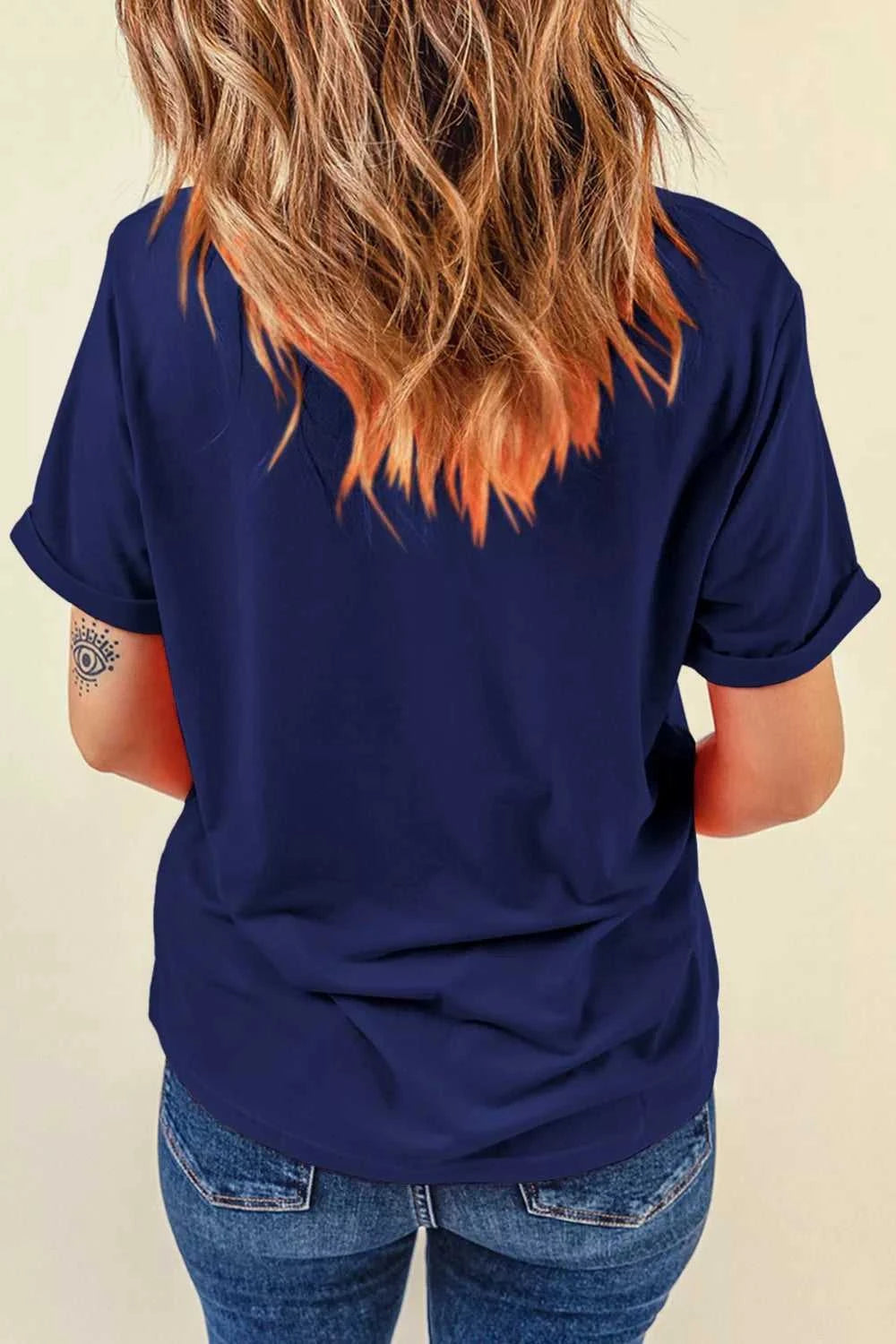 Patriotic 1776 Round Neck T-Shirt 100100542771053 32 Affordable Fashion Under $100 Jerry's Apparel 