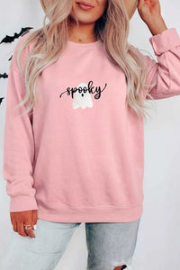 Halloween Ghost Graphic Round Neck Sweatshirt 101001524301618 46 Affordable Fashion Under $100 Jerry's Apparel 